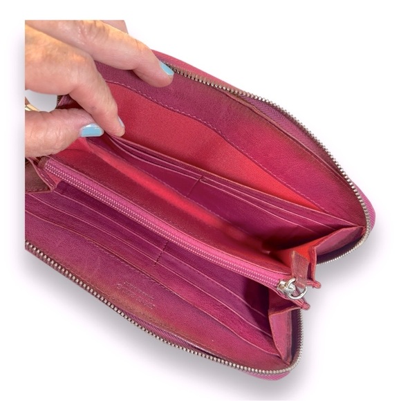 JIMMY CHOO red  & Silver Tone Star Studded Wallet with Authentication Card 💕 - Picture 12 of 15